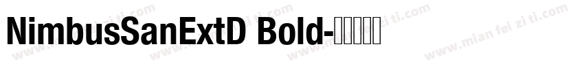 NimbusSanExtD Bold字体转换